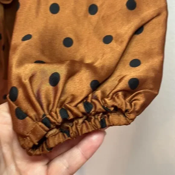 Minkpink Rust and Black Milan Wrap Dress NEW